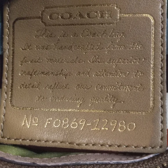 Coach 12980 Hampton Collection, Legacy Travel Bag, Tan - Picture 14 of 15